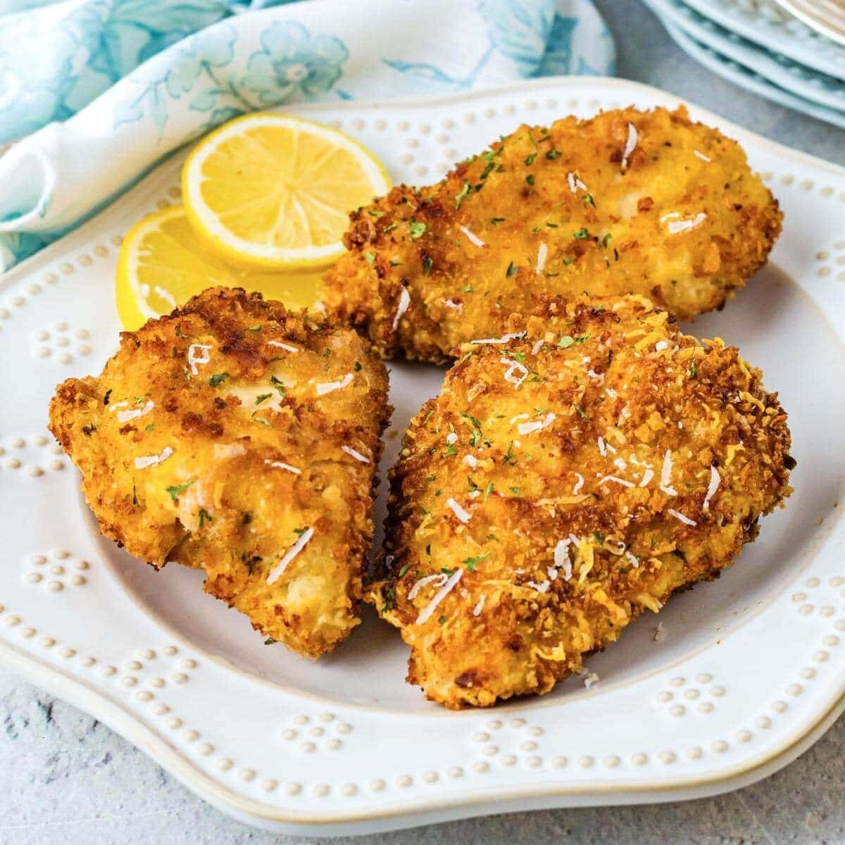 Parmesan Crusted Chicken with Panko Bread Crumbs