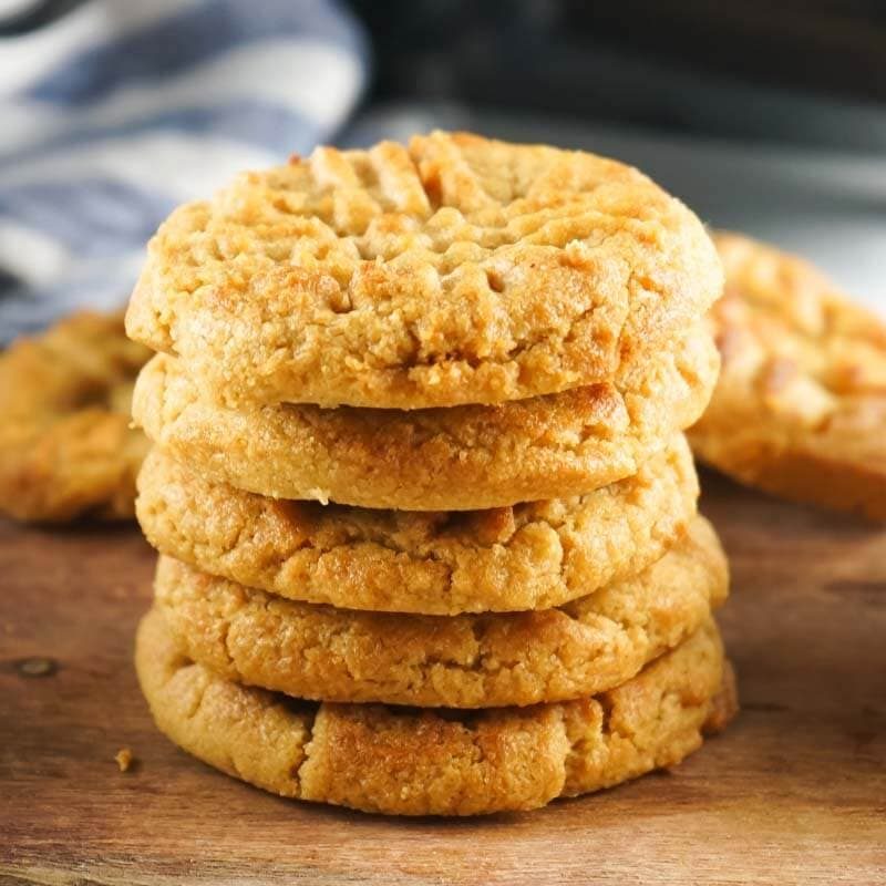 Peanut Butter Cookies with Sugar