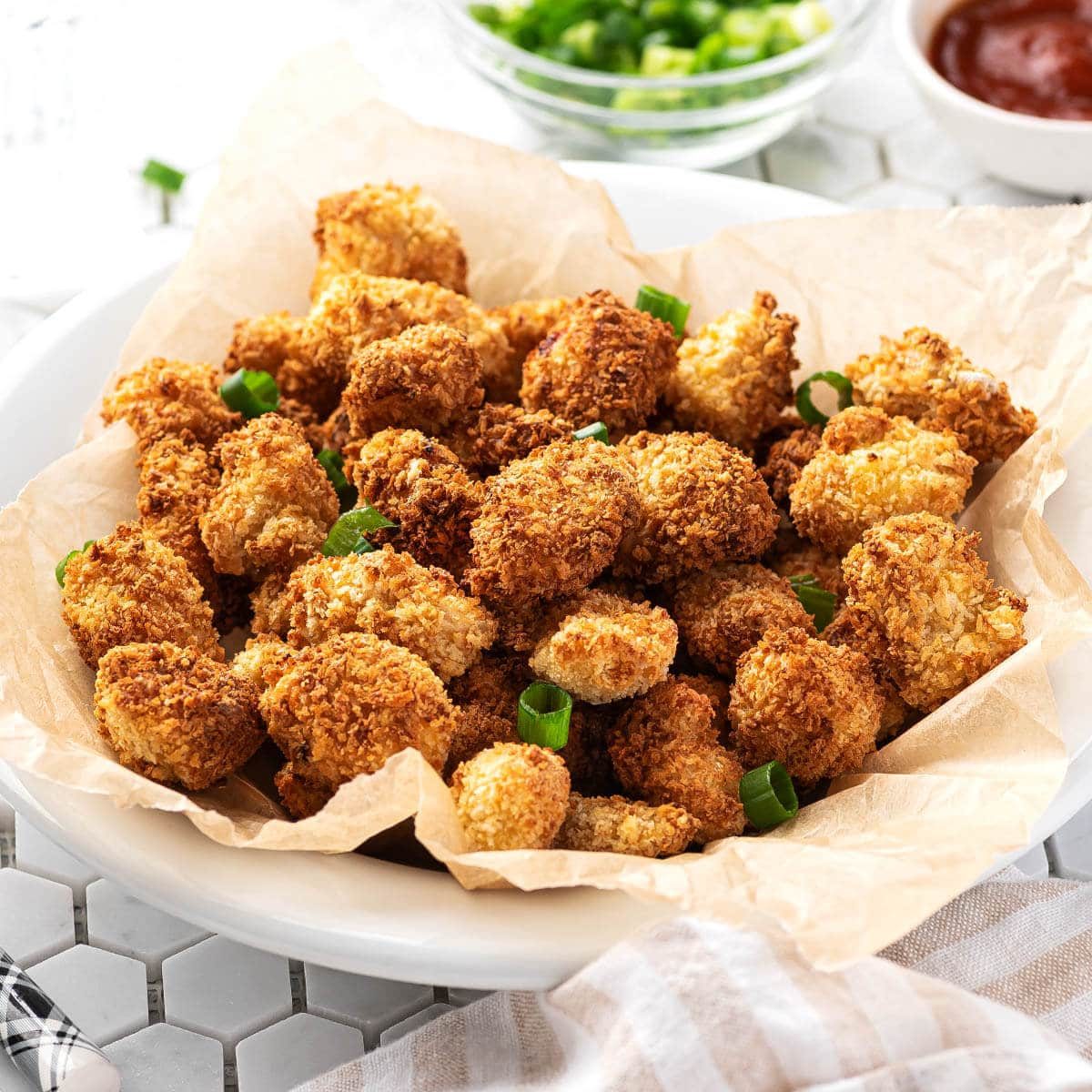 Popcorn Chicken with Panko Breadcrumbs