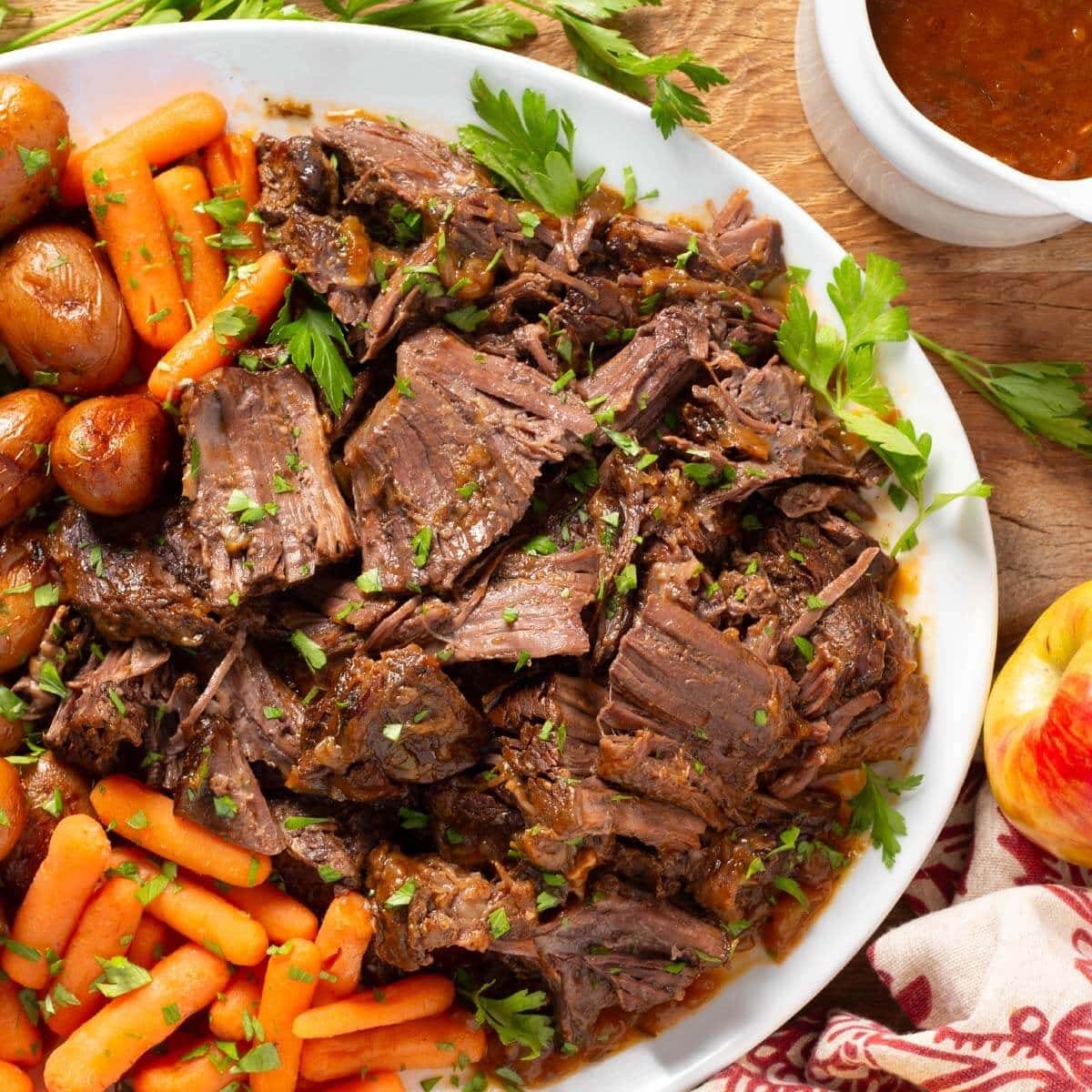Apple Cider Pot Roast with Brown Sugar
