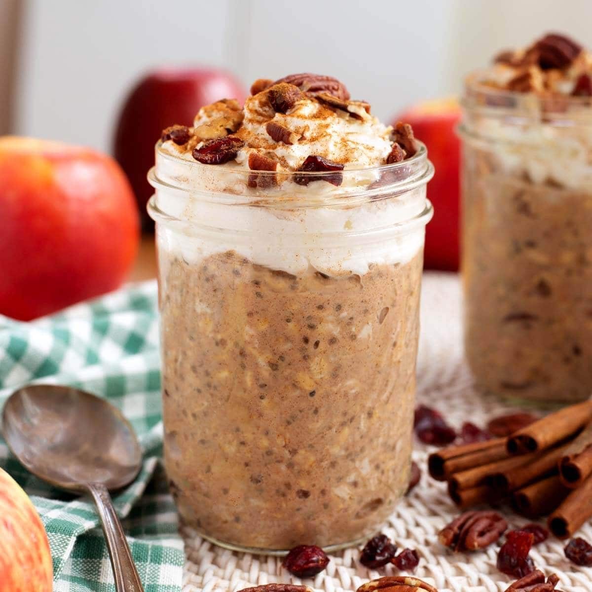 Apple Overnight Oats with Extra Cinnamon