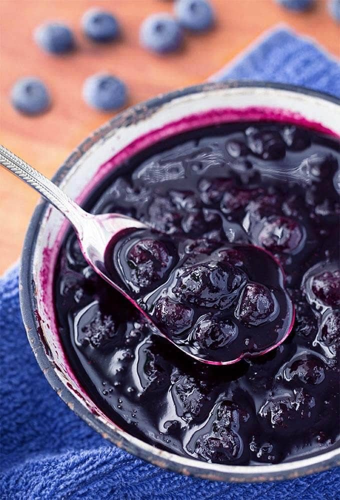 Blueberry Compote with Sugar Less If