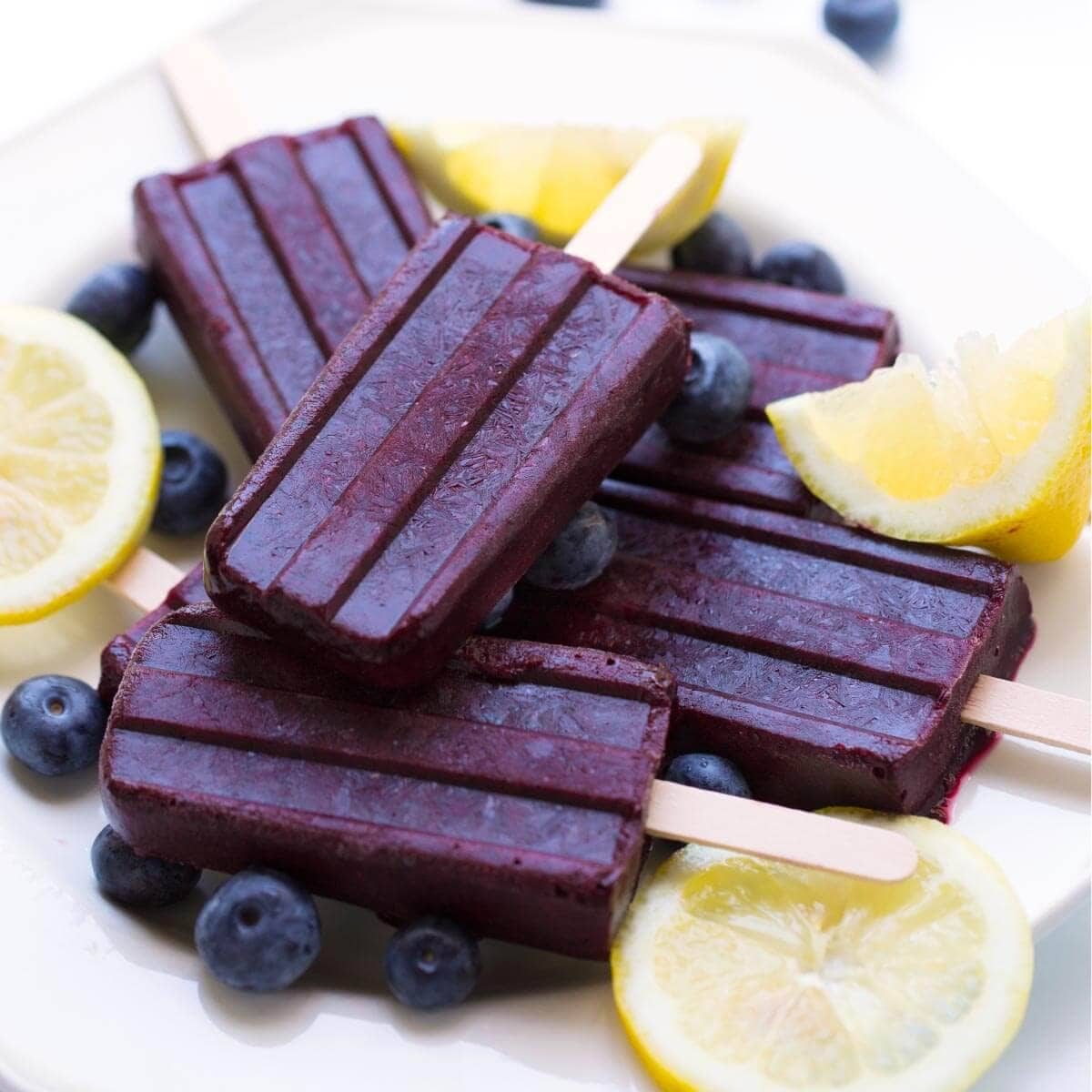 Blueberry Lemon Popsicles with Honey Depending How