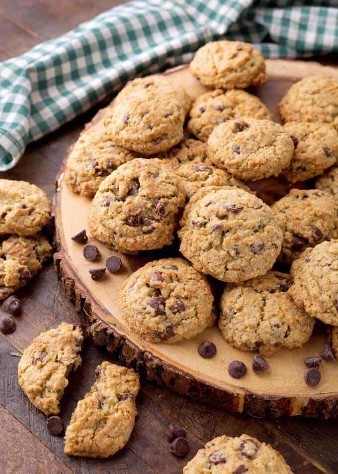 Chocolate Chip Oatmeal Cookies with Pecans Walnuts