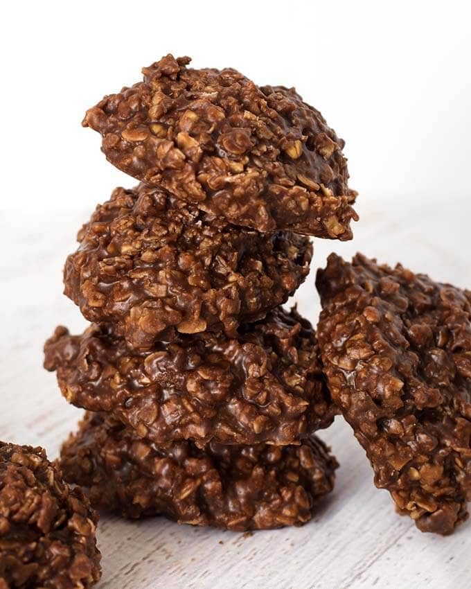 Chocolate Peanut Butter No Bake Cookies with Tsps Vanilla