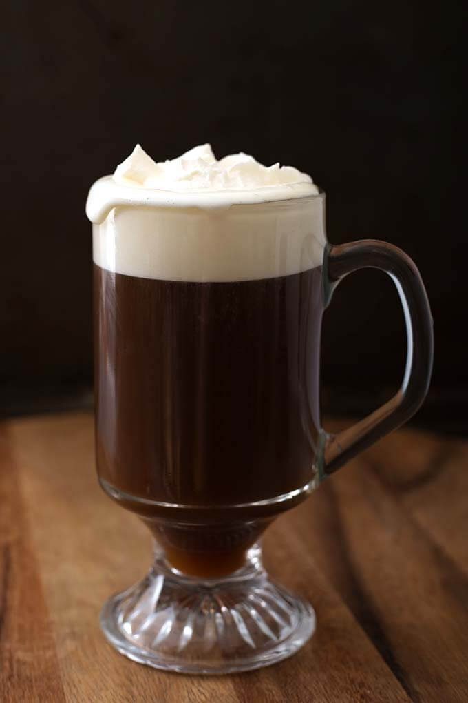 Irish Coffee with Dash Nutmeg