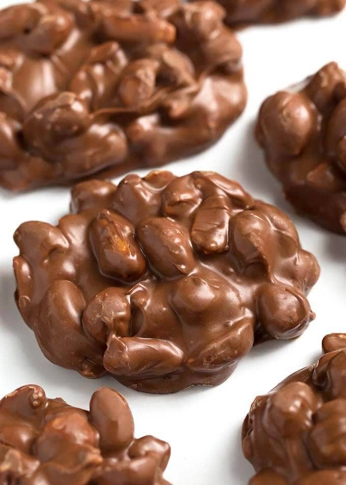Chocolate Peanut Clusters with Unsalted Dry Roasted
