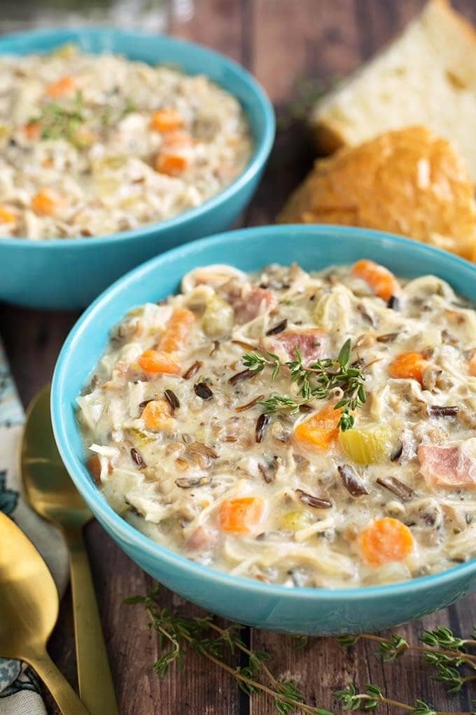 Slow Cooker Creamy Chicken Wild Rice Soup