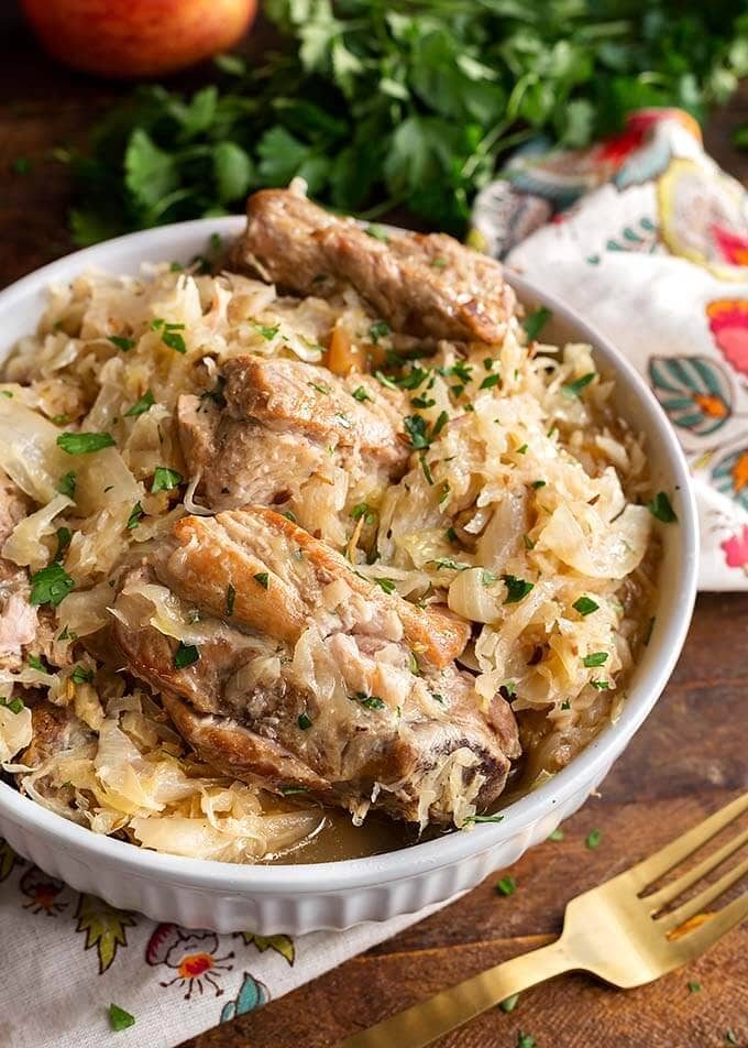 Pork and Sauerkraut in the Slow Cooker