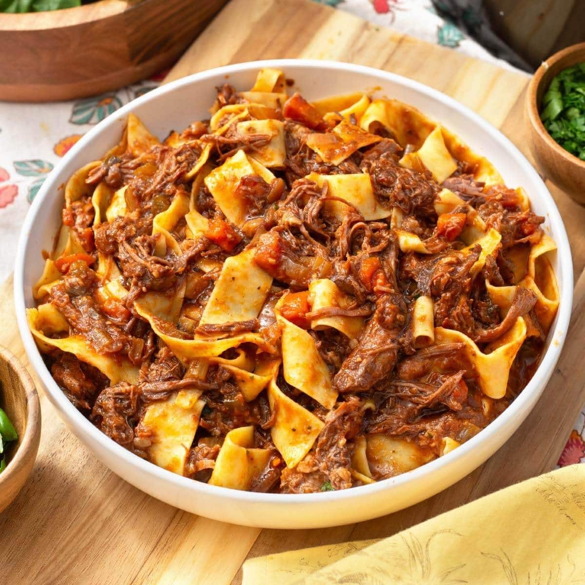 Beef Ragu with Parmesan Cheese