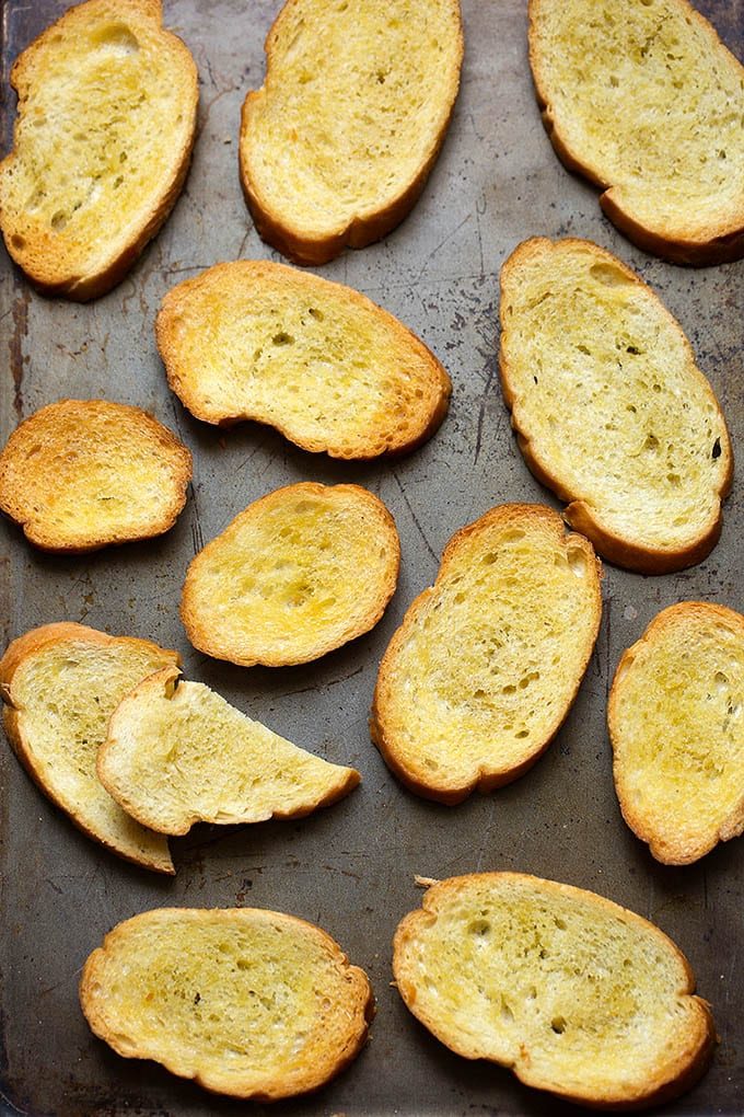 Crostini with Tbsp Olive Oil