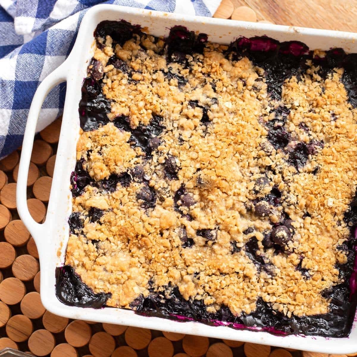 Blueberry Crisp with Butter