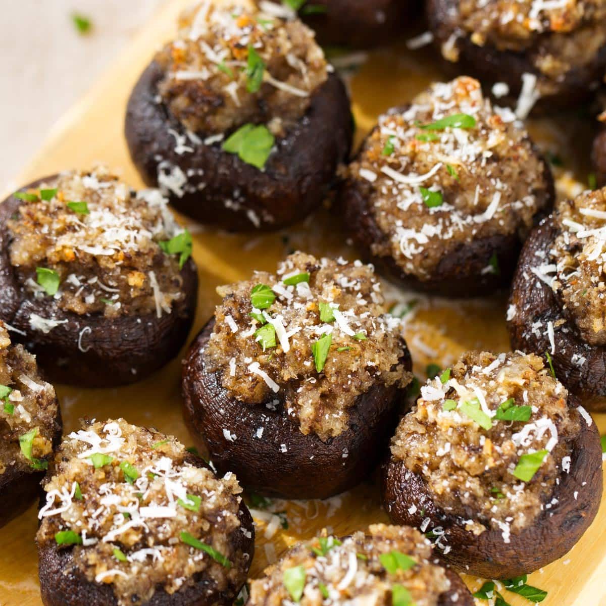 Garlic Stuffed Mushrooms with Dashes Hot Sauce