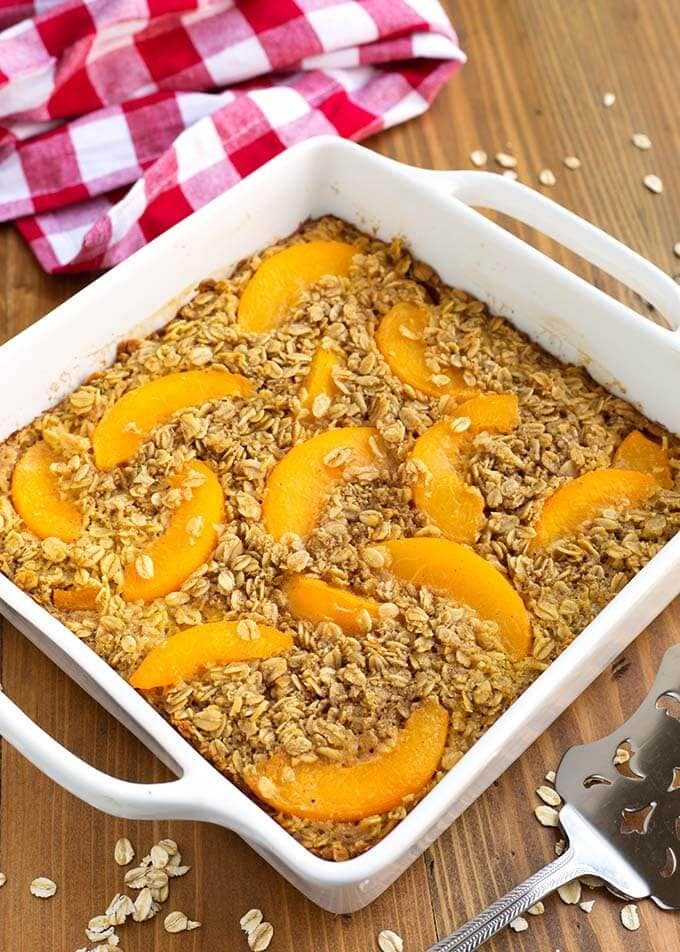 Peach Baked Oatmeal with Old Fashioned Oats