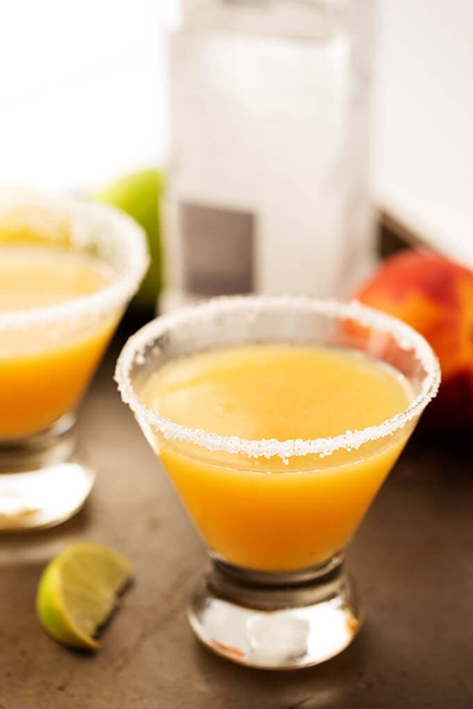 Fancy Peach Margarita with Tsteaspoonp Lemon Juice