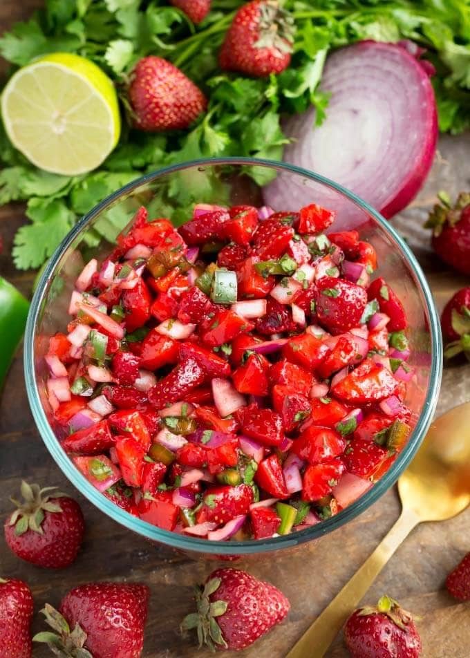 Fresh Strawberry Salsa with Sm Onion