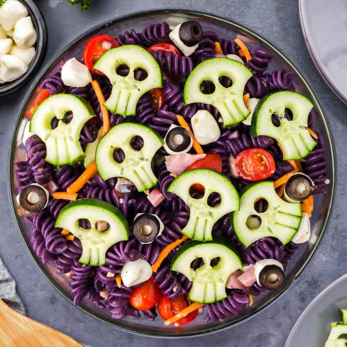 Halloween Pasta Salad with Olives