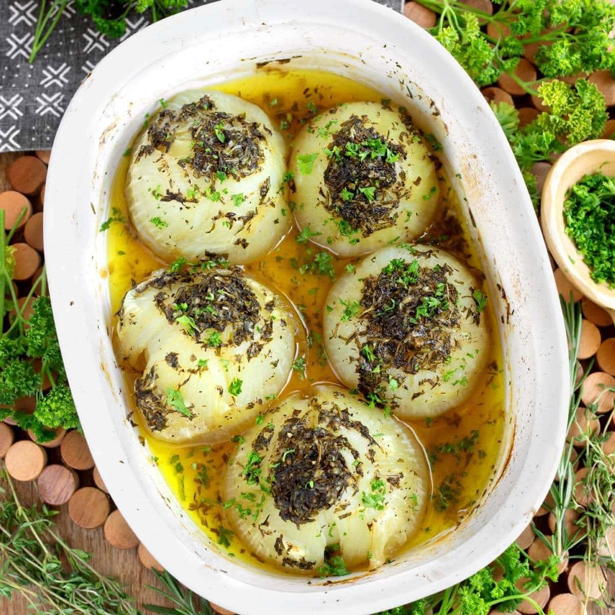 Herb Baked Sweet Onions with Butter