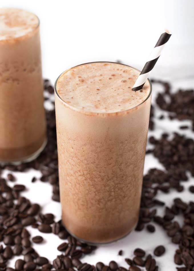 Iced Coffee Protein Shake with Tbsp Honey