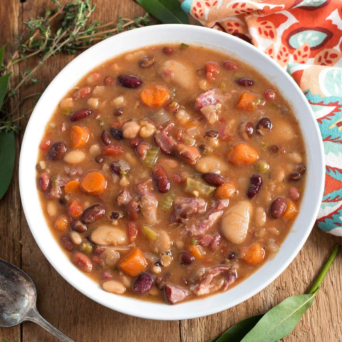 15 Bean Soup in the Pressure Cooker