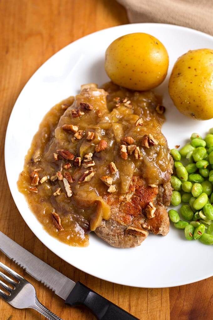 Autumn Apple Pork Chops in the Pressure Cooker