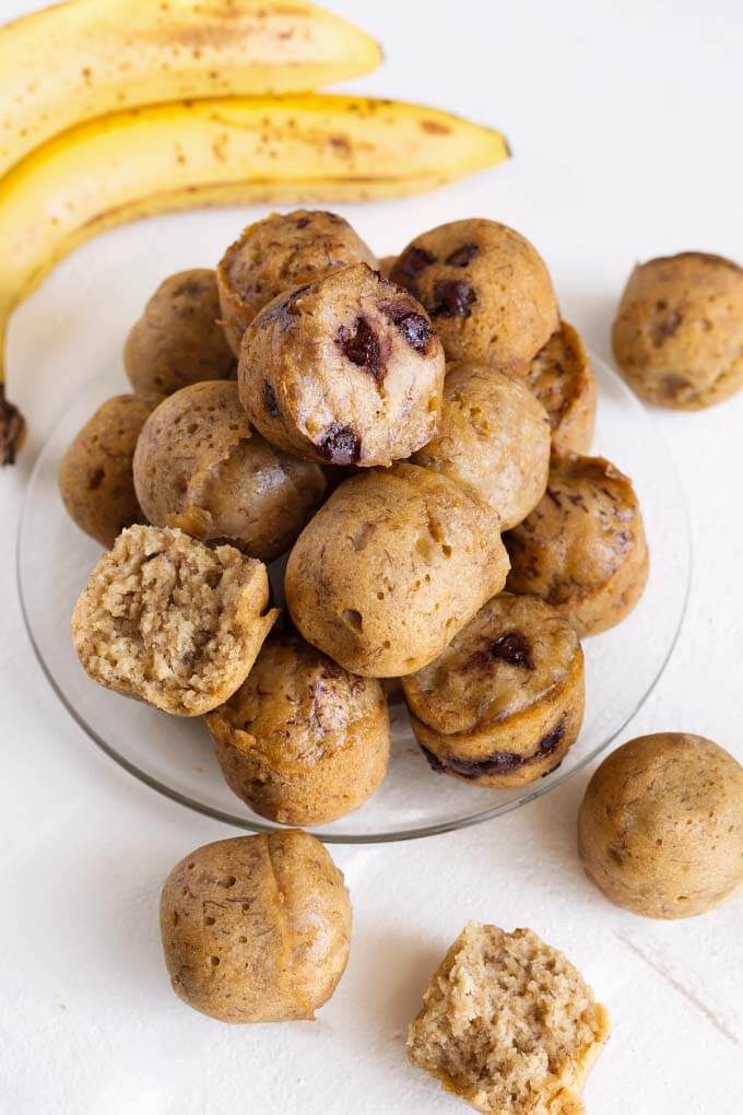 Pressure Cooker Banana Bread Bites