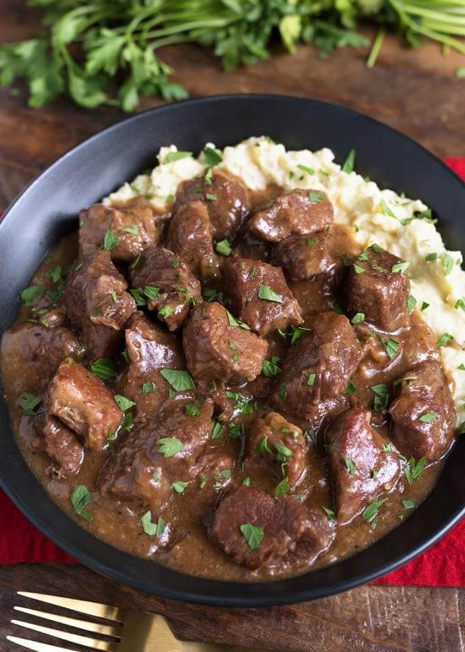 Pressure Cooker Beef Tips