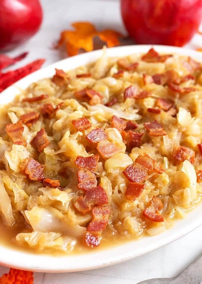 Pressure Cooker Braised Cabbage and Apples