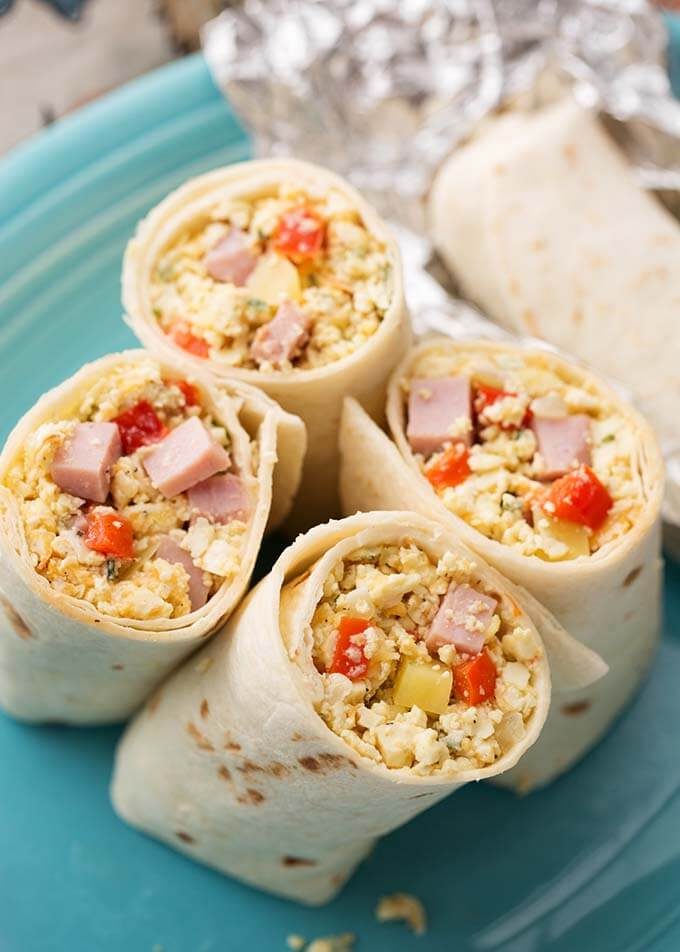 Pressure Cooker Breakfast Burritos