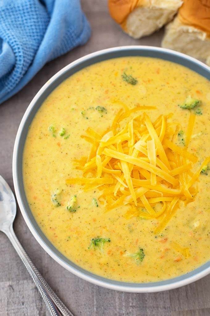 Broccoli Cheddar Soup with Half