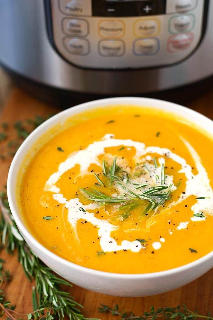 Butternut Squash Soup with Herbs Your Choice