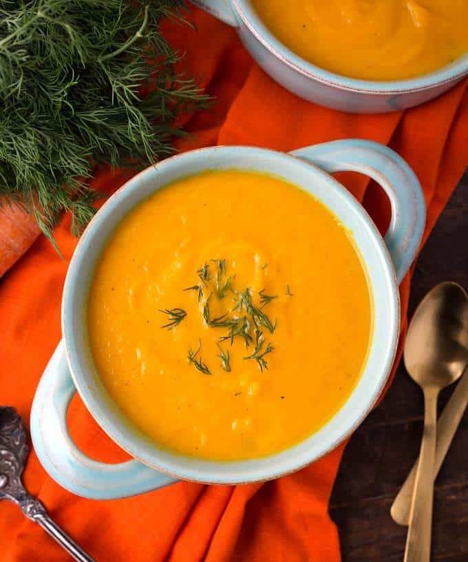 Carrot Soup with Sour Cream