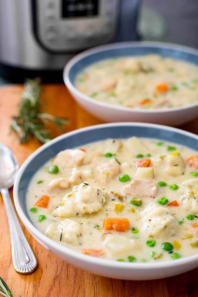 Chicken and Dumplings with Chives