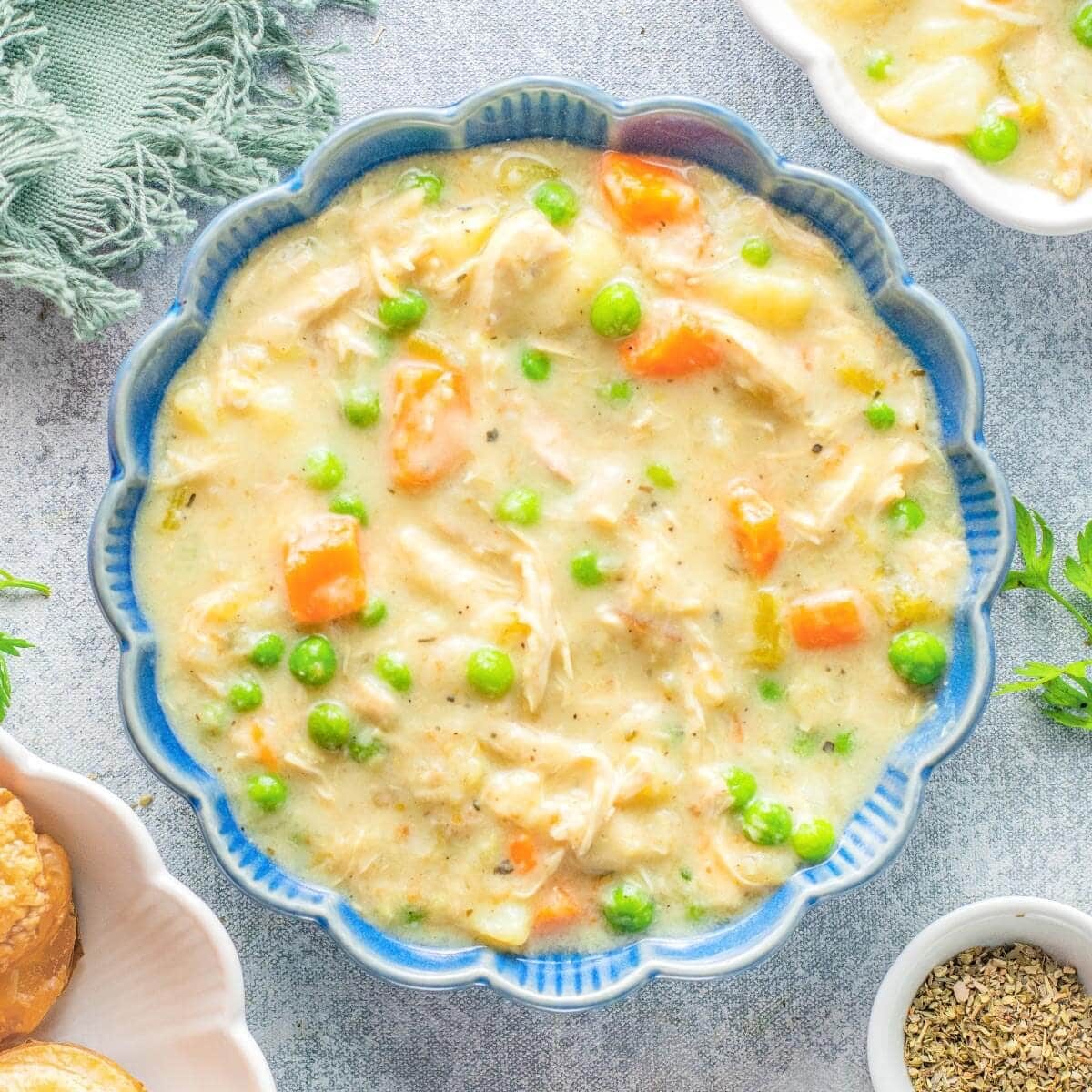 Pressure Cooker Chicken Pot Pie Soup