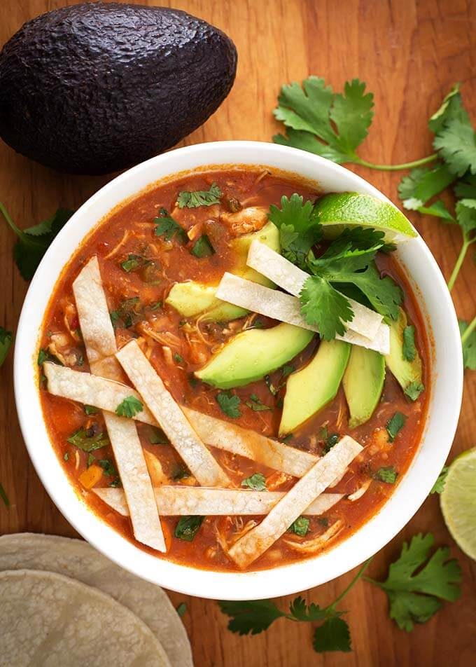 Chicken Tortilla Soup with Cheese