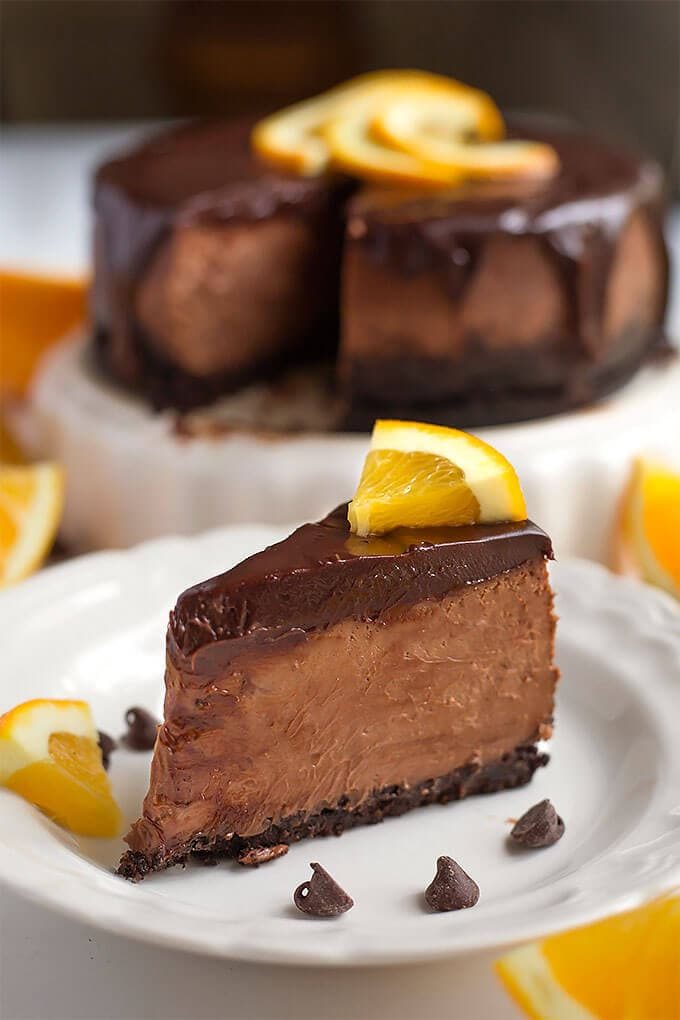 Pressure Cooker Chocolate Orange Cheesecake