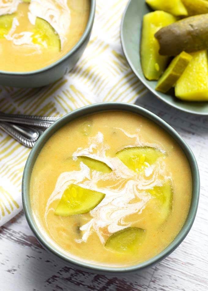 Pressure Cooker Dill Pickle Soup
