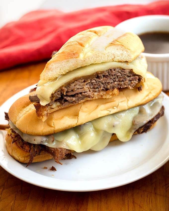 French Dip Sandwiches with Per Sandwich Provolone