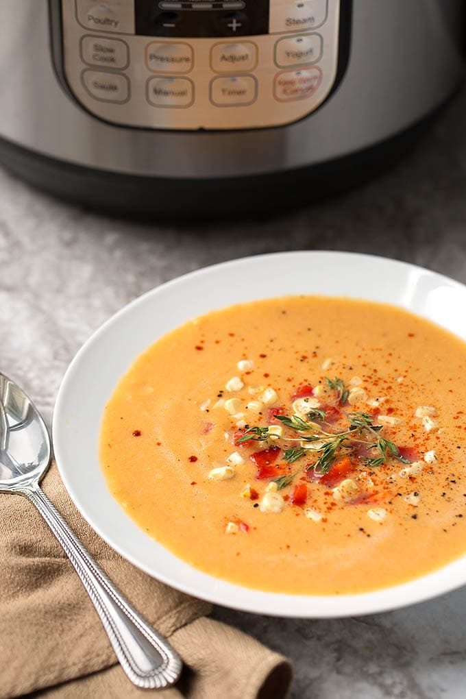 Pressure Cooker Fresh Corn Soup