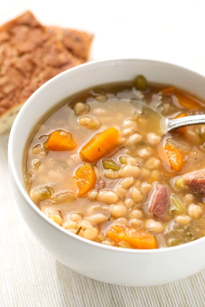 Ham Hock and Bean Soup in the Pressure Cooker