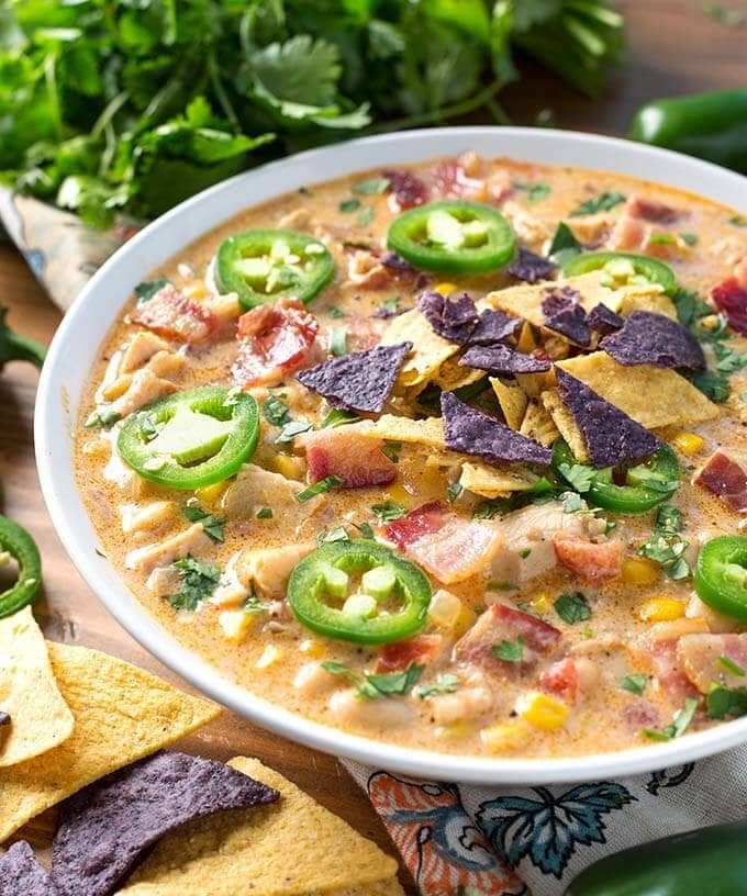 Jalapeño Popper Chicken Chili in the Pressure Cooker