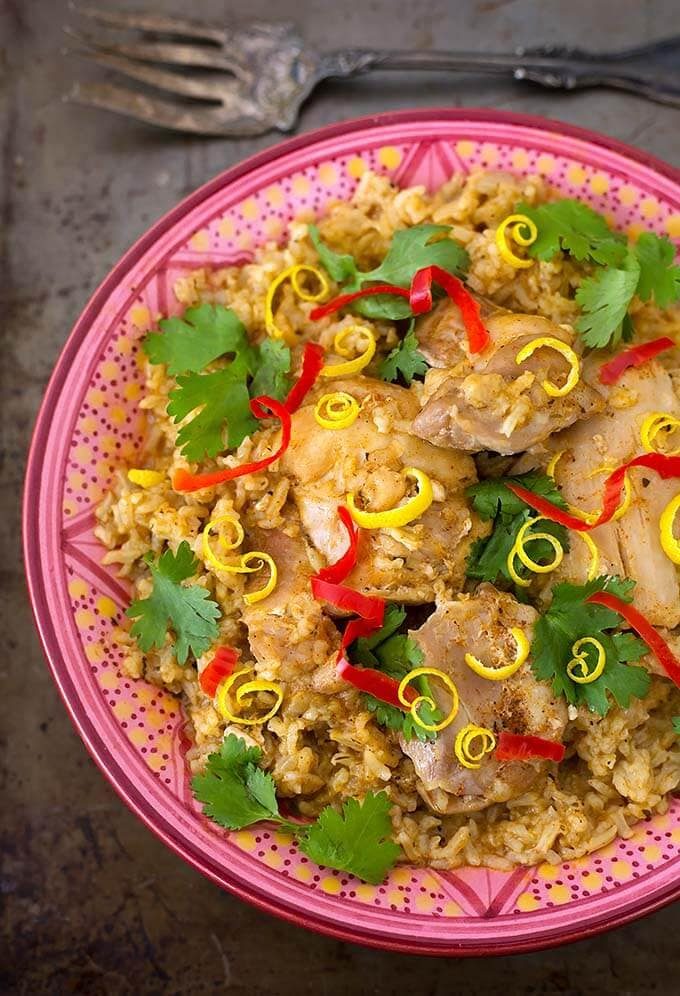 Mini - Jerk Thighs and Rice in the Pressure Cooker