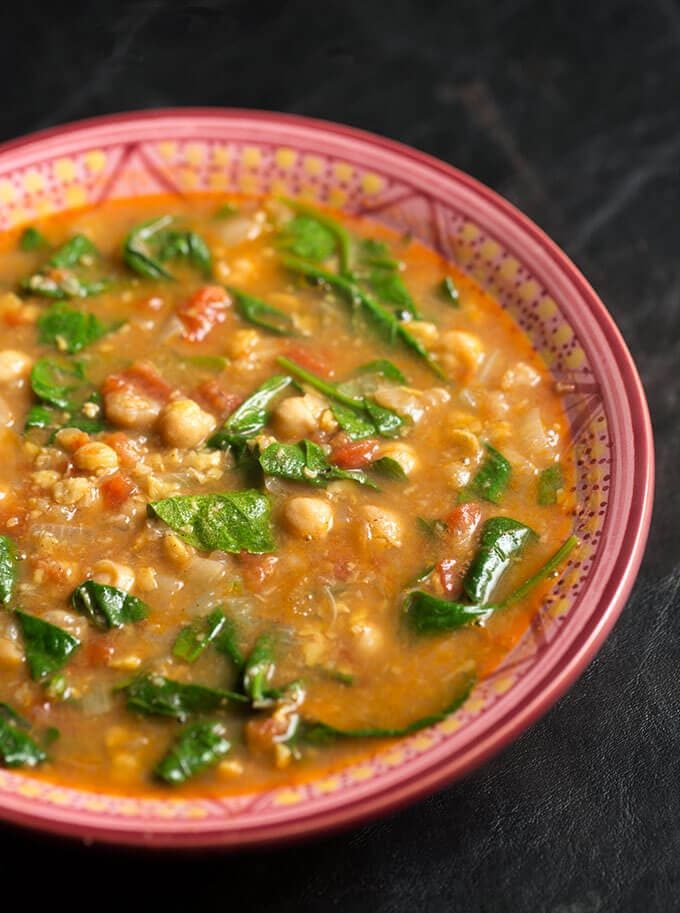 Moroccan Chickpea Stew with Baby Spinach