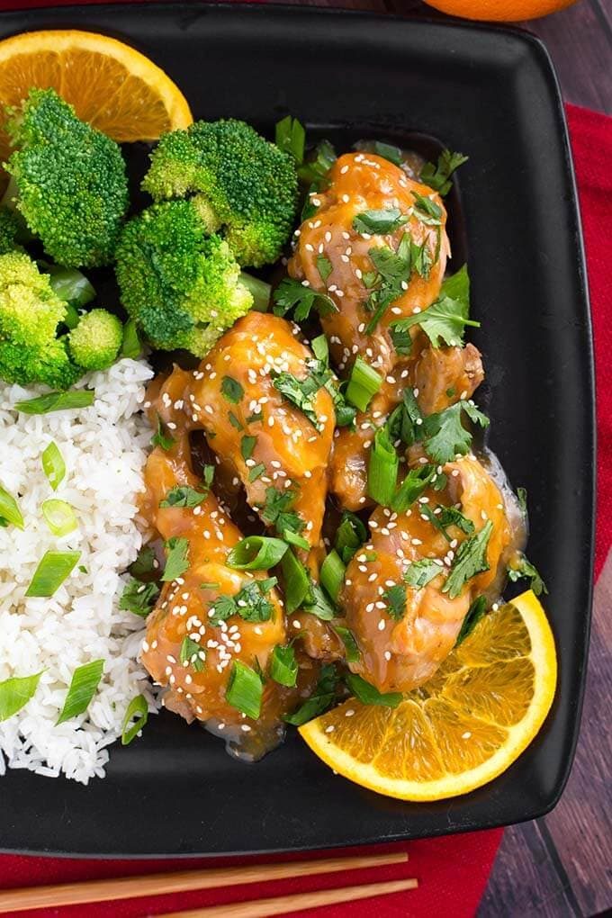 Pressure Cooker Orange Chicken Legs