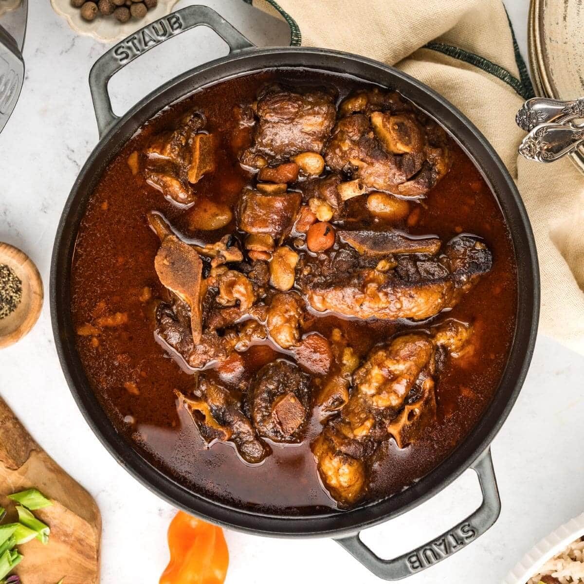 Oxtail Stew with Butter Beans
