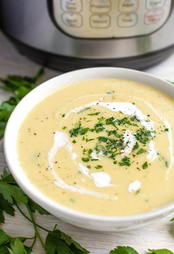 Potato Leek Soup in the Pressure Cooker