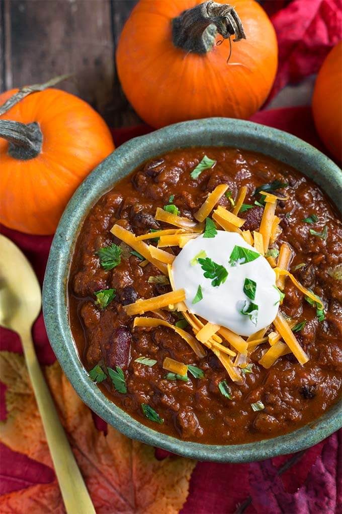 Pumpkin Chili in the Pressure Cooker