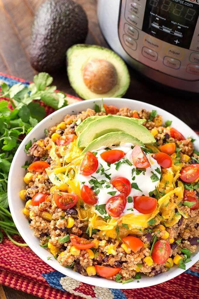 Quinoa Taco Bowls with Vegan Cheese