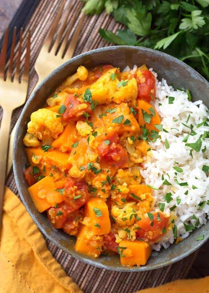 Red Curry Vegetables with Lime Juice
