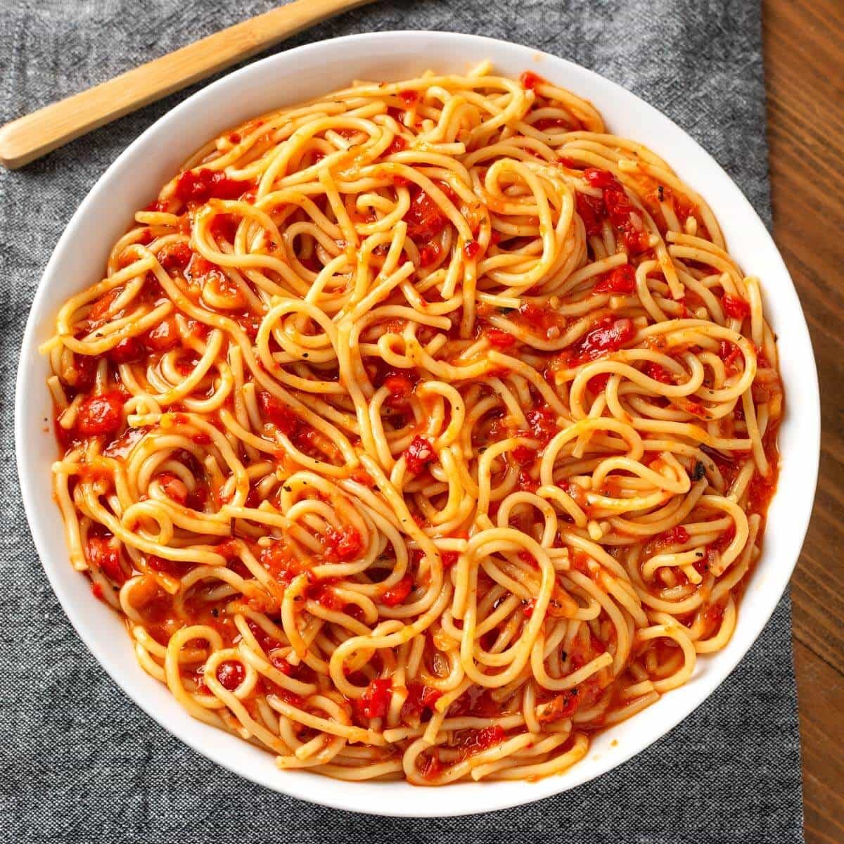 Roasted Red Pepper Pasta in the Pressure Cooker
